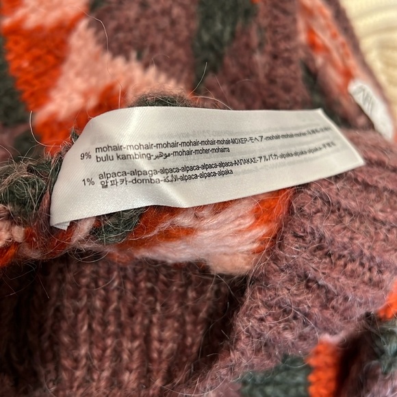 Zara Mohair Puff Sleeve Sweater Size S - Picture 8 of 9